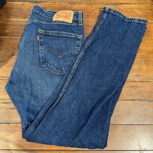 Levi's Men's Dark Indigo Straight 505 Jeans 32x32